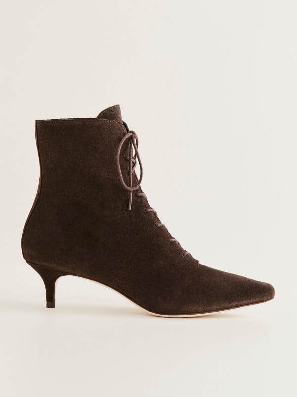 Kittie Lace Up Boot - Boss Suede